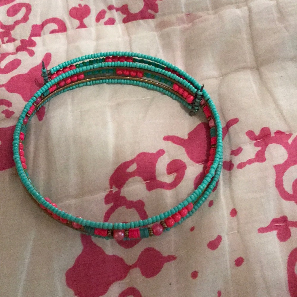Blue and pink choker never worn